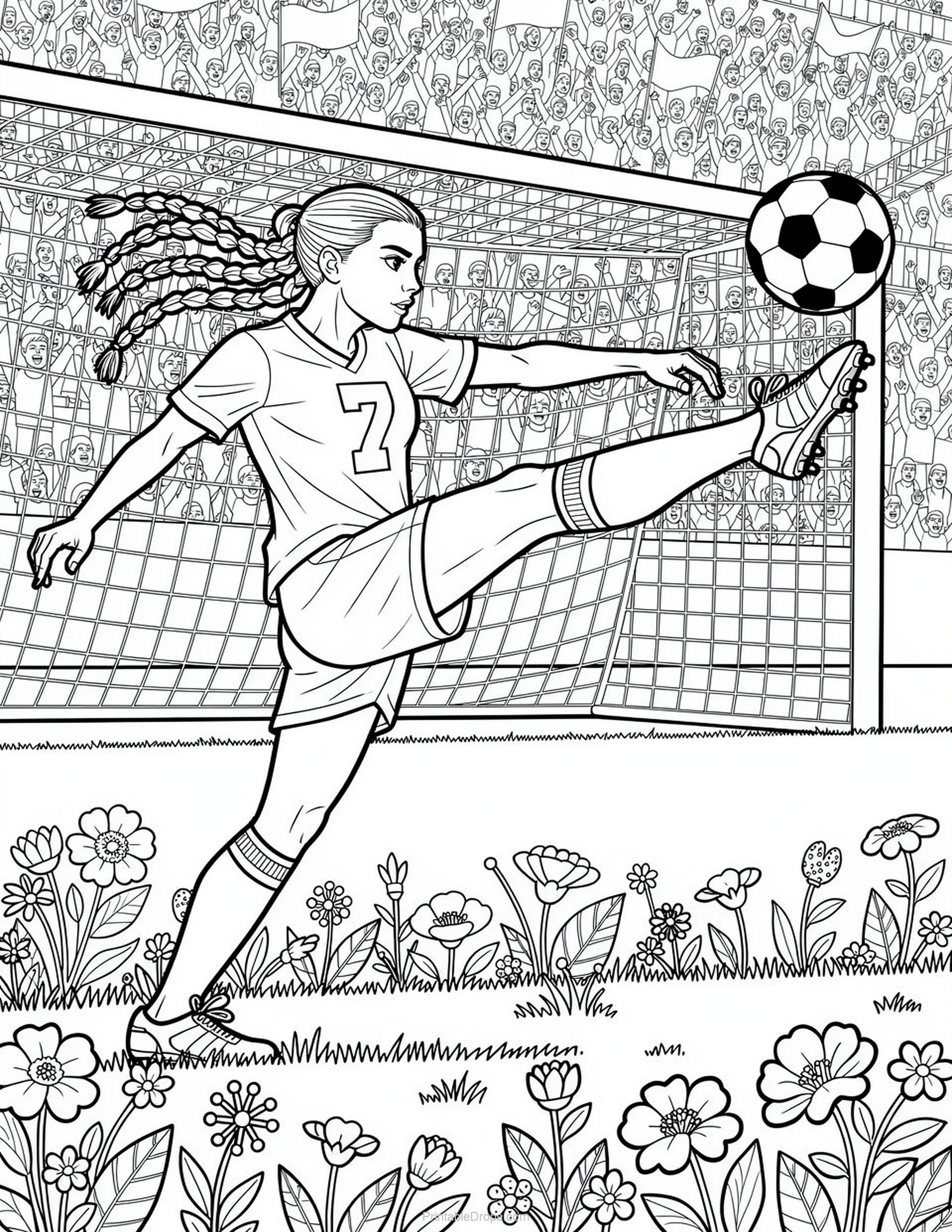 Sports Soccer Coloring Page